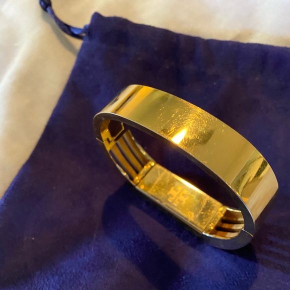 Tory Burch gold hinged FitBit bracelet - Picture 4 of 5